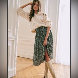 Sezane Elie Midi Skirt Leopard 34